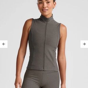Beyond Yoga Sleeveless Zip Tank in Olive